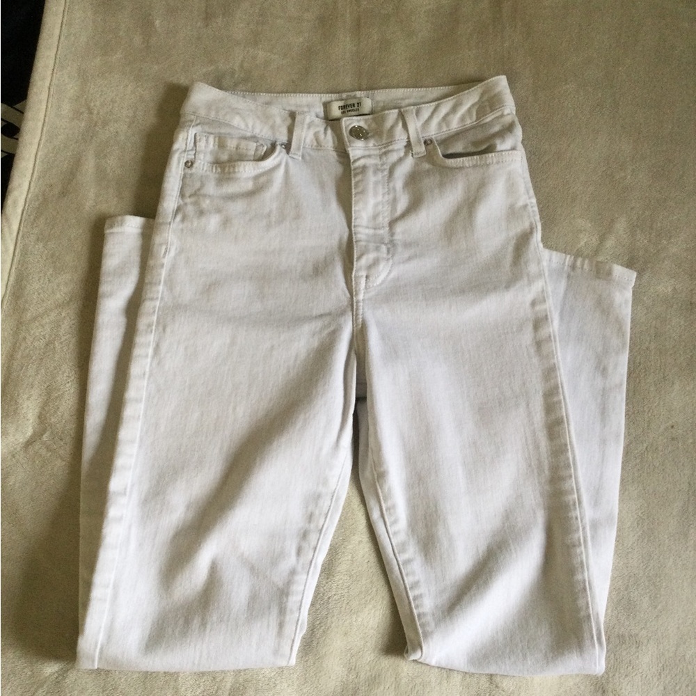 Forever 21 Los Angeles white jeans